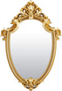 Decorative Wall Mirror of Gold Shield Shape, 16" L x 11" W