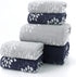 Pidada Bath Towel Hydrangea Pattern 100% Cotton Soft Absorbent Towels for Bathroom 1 Pack 27.6 x 55 Inch (Dark Grey)