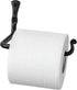 RTZEN Bathroom Toilet Paper Holder - Handcrafted Rustic Wrought Iron Wall Decor Toilet Roll Holder - Black Matte Wall Mount Toilet Paper Bar for Modern Farmhouse Bathroom Decor