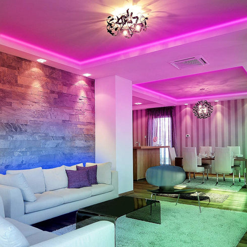 Lepro Music LED Strip Lights, 16.4ft RGB LED Strips with Remote Sync to Music, 5050 SMD LED Color Changing Strip Light for Bedroom, Home, TV, Parties and Fstivals