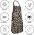 Leopard Kitchen Aprons For Women Men With 2 Pockets Waterproof Adjustable Neck Strap For Thanksgiving,Christmas,Cooking,Baking & Painting
