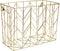 U Brands Hanging File Desk Organizer, Wire Metal, Gold - 894U02-06