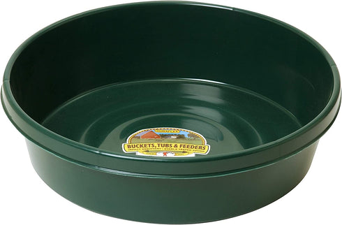 Little Giant Plastic Utility Pan (Green) Durable & Versatile Short Livestock Feeding Bucket (3 Gallon) (Item No. P3GREEN)