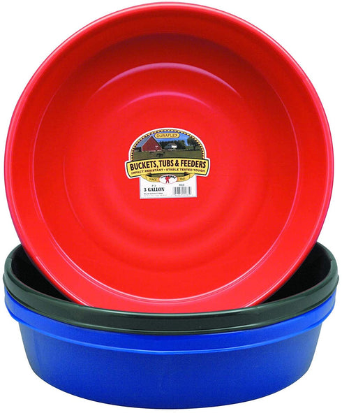 Little Giant Plastic Utility Pan (Green) Durable & Versatile Short Livestock Feeding Bucket (3 Gallon) (Item No. P3GREEN)