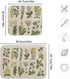 Flower Herbs Dish Drying Mat for Kitchen Counter Decor 18x24 Inch Absorbent Reversible Wild Plant Dish Mat Microfiber Drying Pad Sage Leaves Dish Drainer Rack Mats for Coffee Bar