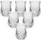 Enindel 3021.05 Carved Patterns Shot Glasses, 1.5 OZ, Set of 6, Clear, JY005