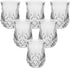 Enindel 3021.05 Carved Patterns Shot Glasses, 1.5 OZ, Set of 6, Clear, JY005