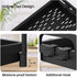 SOYO Under Sink Organizer, 2-Tier Under Bathroom Sink Organizers Cabinet Storage, Standing Rack Organizer, Bath Collection Baskets with Hook, Multi-Purpose Storage Shelf for Kitchen Laundry, Black