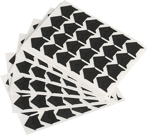 360 Pieces Self Adhesive Photo Corners, Naler 15 Sheets Photo Mounting Corners for Scrapbook, Picture Album, Journal, Black