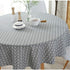 Cotton Linen Tablecloth Grey Arrow Round Table Cover for Dining Kitchen Home Tabletop Decoration, Round - 60 Inch