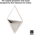 Umbra Trigg Hanging Planter Vase & Geometric Wall Decor Ceramic Container - Great For Succulent Plants, Air Plant, Mini Cactus, Faux Plants and More, Large, Concrete/Copper