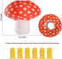 6 Pieces Mushroom Hanging Lanterns with Mini Light 3D Mushroom Shaped Paper Lantern for Mushroom Room Decor Jungle Wonderland Themed Party New Year Celebration Decor