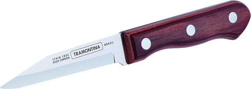 Tramontina Paring Knife 3" Stainless Steel Display, Redwood