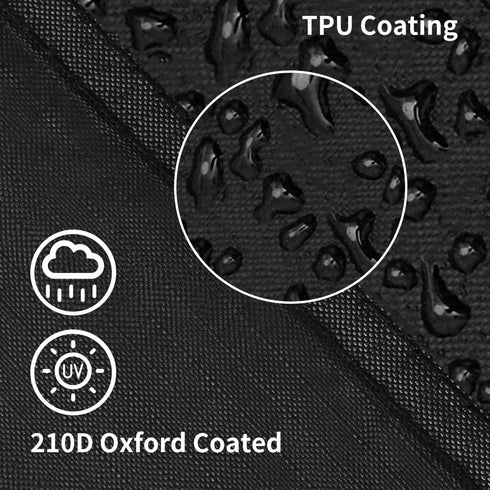 IPHUNGO Square Central Air Conditioner Cover, Durable Waterproof Breathable TPU Coating, Central AC Unit Covers for Outdoor Protection (24''x 24'' x 30'', Black)