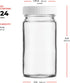 Small Glass Mason Jars 4 Ounce Mini Jars Full-Width Mouth, BPA Free Plastic Airtight Lid, For Jam, Jelly, Dressings, baby food, Crafts, Spices, Food Storage, Wedding favors, Decorating Jar (24 Pack)