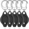 Uniclife Mini LED Keychain Flashlight 12 Lumen Portable Ultra Bright Battery Powered Black Torch with Spring Carabiner for Outdoor Camping Hiking and Emergency Lighting (Batteries Included), 5 Pack