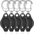 Uniclife Mini LED Keychain Flashlight 12 Lumen Portable Ultra Bright Battery Powered Black Torch with Spring Carabiner for Outdoor Camping Hiking and Emergency Lighting (Batteries Included), 5 Pack