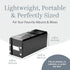 Snap-N-Store CD Storage Box - Pack of 2 - Durable 5.1 x 5.1 x 13.2 Inch Disc Holders with Lids to Store up to 165 Discs - Black