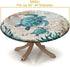 igoga sports Blue Green Ocean Animal Elastic Edge Table Cover Round, Turtle Fitted Tablecloth,Outdoor Picnic Patio Party or Indoor Canteen Dinner Dining Tables Decoration, Fits 28 to 32 inch Diameter