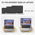 HUANUO Lap Desk - Fits up to 14 inch Slim Laptop, Laptop Stand with Pillow Cushion & Bamboo Grain Platform on Bed & Sofa, with Cable Hole & Anti-Slip Strip
