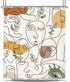 Riyidecor Abstract Human Face Terracotta Shower Curtain 60Wx72H Inch Eucalyptus Minimalist Plant Modern Mid Century Aesthetic Portrait 12 Pack Plastic Hooks Fabric Waterproof Home Bathtub Decor