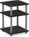 Furinno Turn-N-Tube Easy Assembly Multipurpose End Table / Side Table / Sofa Table / Nightstand, Round Tubes, Espresso
