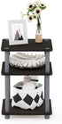 Furinno Turn-N-Tube Easy Assembly Multipurpose End Table / Side Table / Sofa Table / Nightstand, Round Tubes, Espresso