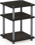 Furinno Turn-N-Tube Easy Assembly Multipurpose End Table / Side Table / Sofa Table / Nightstand, Round Tubes, Espresso