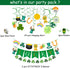 St Patricks Day Decorations, 64 Pcs Green Lucky Irish Party Supplies Accessories, Shamrock Balloon, Banner, Tissue Paper Pom Poms, Hanging Swirl, Paper Tassels