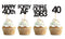 Keaziu 48 Pack Black 40th Birthday Cupcake Toppers Straight Outta 1983 Cupcake Toppers Happy 40th Cupcake Toppers Forty AF Cupcake Toppers 40 Years Birthday Party Decoration | black 1983