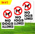 3PC No Dogs Allowed Sign 8 x12" Keep Off Grass Sign w/ Stake, No Dog Poop Signs, No Pets Allowed Sign, Dog Poop Signs for Yard, No Peeing Dog Sign, Curb Your Dog Sign, No Dogs on Lawn Sign, Dog Signs