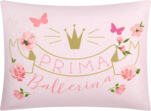 Heritage Kids Prima Ballerina All Season Machine Washable Alternative Pink Ultra Soft Lightweight Microfiber Comforter Set, Full