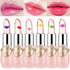 Flower Lip Gloss Crystal Jelly Lipstick, 6 Packs Long Lasting Nutritious Lip Balm Lips Moisturizer Magic Temperature Color Change Lipgloss (pink)