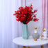 Babys Breath Silk Flowers 6 Bundle Red Flowers Gypsophila Fake Baby's Breath European Artificial Flowers with Stem Real Touch Artificial Gypsophila for Christmas Home Wedding DIY Flowers Party Decor