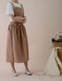 Cotton Linen Apron Japanese Style Waterproof Aprons With Pockets for Kitchen Cafe Flower Shop Smock (Light Brown)