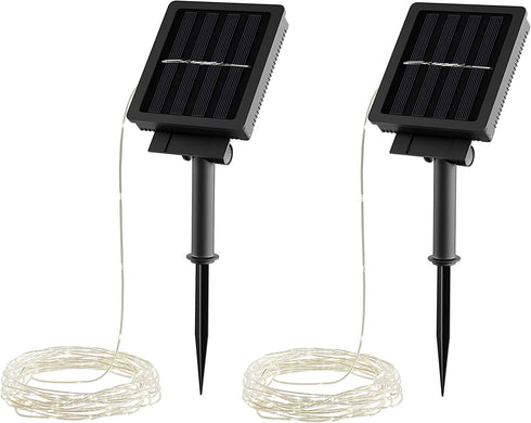 Pure Garden Warm White Outdoor Starry String Solar Powered Fairy 200 LED 8 Lighting Modes for Patio, Backyard, Events, 463.8"x 0.1"x 0.1"
