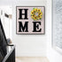 12 Inch Wood Home Letters with Sunflower Wreath for O, Wall Hanging Large Wooden Home Sign, Rustic Wall Decor for Living Room Kitchen Entryway, House Decorative Artificial Sunflower Wall Decoration