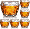 Yesland 6 Pack Crystal Whiskey Glasses - 10 Oz Old-Fashioned Lowball Scotch Glasses - Lead-Free Diamond Rocks Whiskey Glasses for Scotch and Whisky Lovers, Men, Husband or Dad