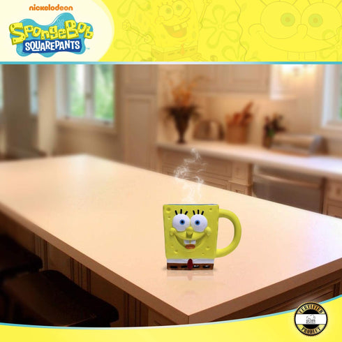 Silver Buffalo Nickelodeon SpongeBob SquarePants 3D Sculpted Ceramic Mug, 20 Ounces