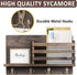 Mail and Key Holder for Wall Decorative - Wall Mounted Rustic Mail Organizer with 4 Double Hooks and Mail Rack, Wood Shelf Home Decor for Entryway, Mudroom, Hallway