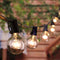 Outdoor String Lights 25Feet 2Pack G40 Globe Patio Lights with 54 Edison Glass Bulbs(4 Spare), Waterproof Connectable Hanging Cafe Lights for Cafe Backyard Porch Home Decor, E12 Socket Base, Black