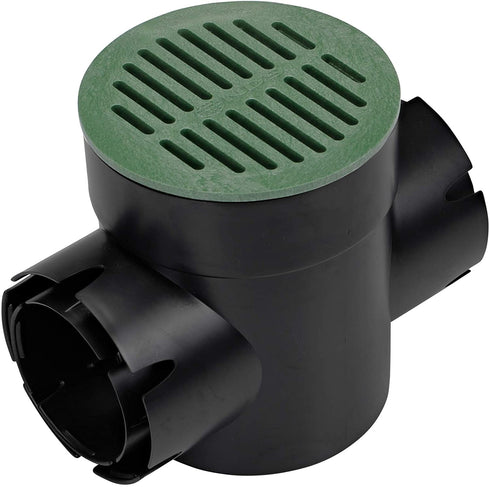 NDS 50 6" Round Grate, Green Fits Spee-D Catch Basin 6 in. Drain Pipes & Fittings, 6"