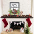 Lvydec Christmas Haning Wall Sign Decoration, 17 x 12 Inch Merry Christmas Hanging Sign Rustic Farmhouse Door Sign with a Small Wreath for Front Door Wall Window Holiday Decoraiton