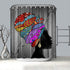 African American Woman Pretty Girl Shower Curtain Polyester Fabric Shower Curtain 72 X72 inch with Hooks Waterproof African Shower Curtains for Bathroom Durable Afro Lady Shower Curtain