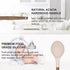 Silicone Kitchen Utensils Set, Deedro 7 Pieces Cooking Utensils Set Silicone Spatula Set with Natural Acacia Wooden Handle, High Heat Resistant Kitchen Gadgets Tools Set, Khaki
