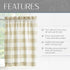 Elrene Home Fashions Farmhouse Living Buffalo-Check Tier Curtain Set for Bathroom or Kitchen Curtains, 30" x 24"(Set of 2 Tiers), Tan/White