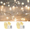 ANJAYLIA 2 Pack 33ft 100 LED Fairy Lights Battery Operated, Waterproof Twinkle String Lights, Copper Wire Dimmable Firefly Lights with Remote Control Timer, Warm White