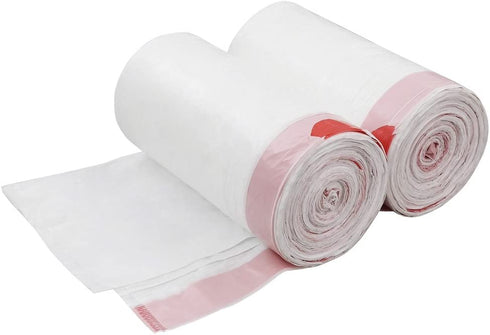 Doryh 6 Gallon White Drawstring Trash Bags, 120 Counts