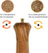 Pepper Grinder 10 Inch,Acacia Wood salt and pepper grinders refillable salt grinder pepper Mill with Adjustable Coarsenesssalt and pepper grinder shaker Tableware Gifts,Father's day gift