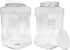 ljdeals 1 Gallon Clear Plastic Storage Containers Grip Jars, Wide Mouth Square Canisters, Pack of 2, BPA Free, Food Safe, Made in USA